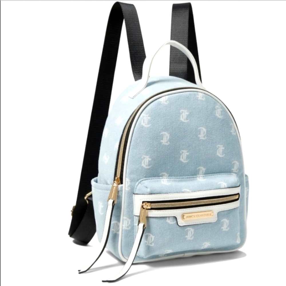 NWT Juicy Couture Bestseller Rosie Mini Backpack Denim